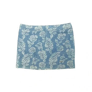 Abercrombie & Fitch Metallic Floral Mini Skirt Size 8 NWT High Waisted Shimmery